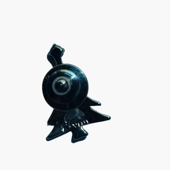 Avon Rhinestone Christmas Tree Lapel Pin Gold tone Holiday Jewelry Pinback - Picture 5 of 5